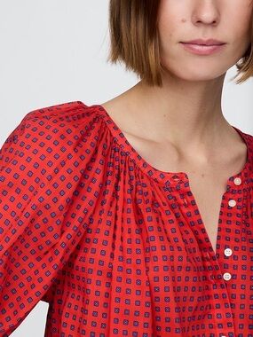 Gap x Doen red print blouse